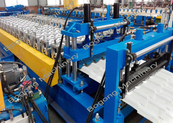 High Efficiency Roof Tile Roll Forming Machine 0.3 - 0.6mm Material Width