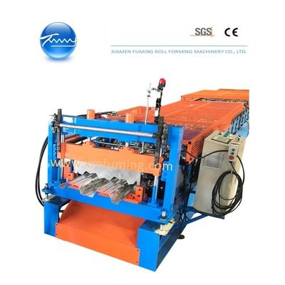 Durable Floor Decking Roll Forming Machine Adjustable Cutting Length