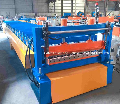 Precision Corrugated Steel Panel Roll Forming Machine PLC Control System