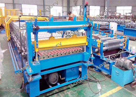 Corrugated Roof Panel Roll Forming Machine High Accurancy For Galvanized Steel