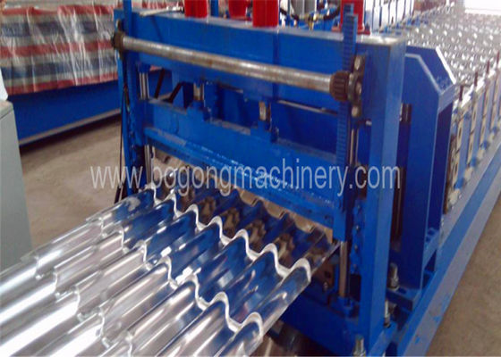 Aluminum Step Roof Tile Roll Forming Machine , Sheet Metal Forming Machine